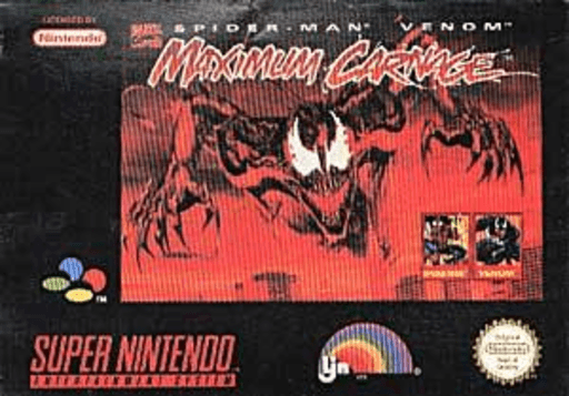 Spiderman/Venom Maximum Carnage [Grey] box art for Super Nintendo